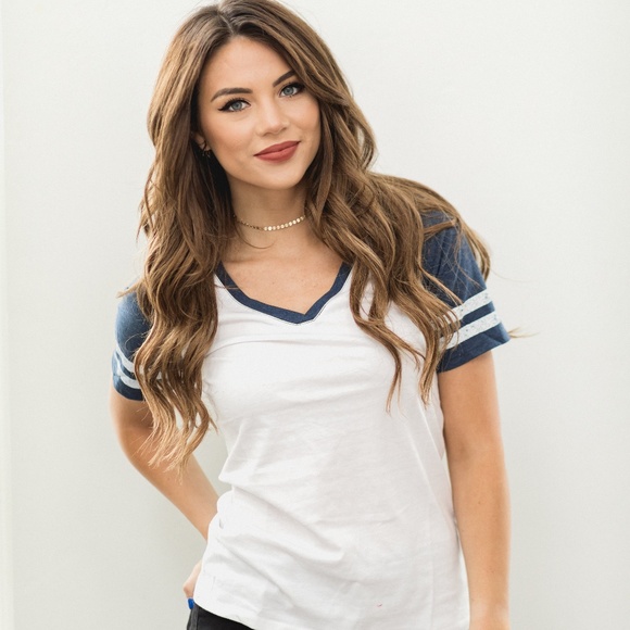 Jersey V-Neck Tee - Picture 1 of 2